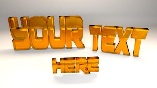 Glassy Gold Text Logo Animation preview image